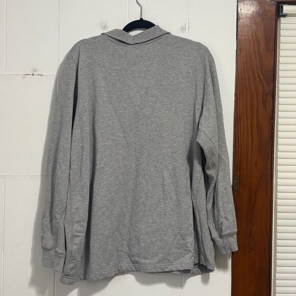 Tommy Hilfiger Gray Quarter Zip Logo Pullover 3X - Picture 5 of 6